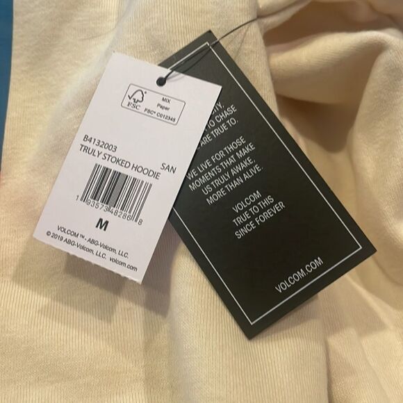 Volcom cropped hoodie medium (1185) NWT - Picture 7 of 8